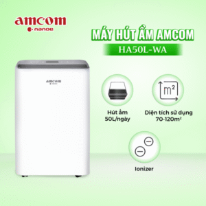 Máy hút ẩm kiêm lọc không khí AMCOM - HA50L-WA - 50 lít