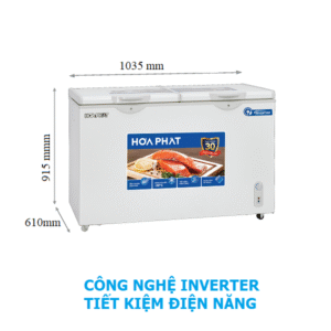 Tủ Đông Mát 205L Hòa Phát HPF-BD8205 Công nghệ Inverter, 2 ngăn 2 cửa