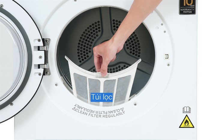 Máy sấy thông hơi Aqua 7 kg AQH-V700FW - Ảnh 6