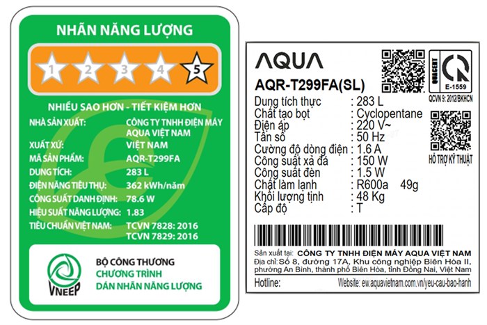 Tủ lạnh Aqua Inverter 212 lít AQR-T239FA(HB) - Ảnh 5