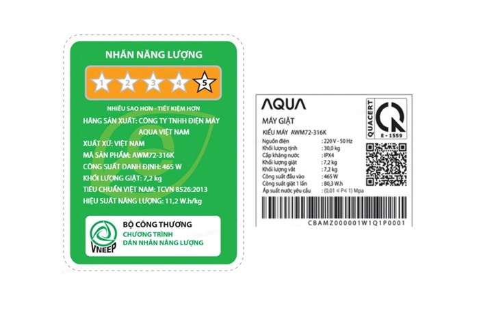 Máy giặt Aqua 7.2 kg AWM72-316K(S) - Ảnh 4