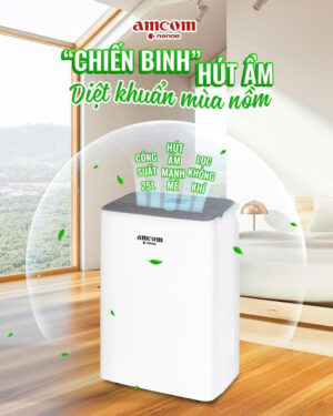 Máy hút ẩm kiêm lọc không khí AMCOM - HA25L-WA - 25 lít